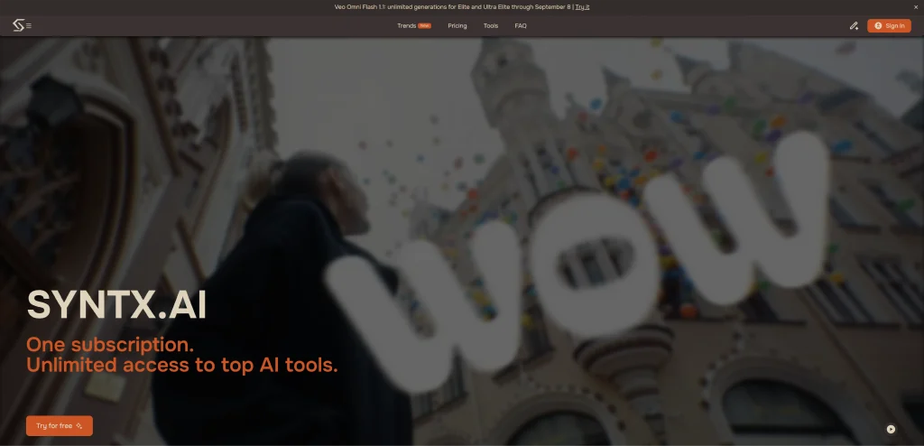 How to Get SYNTX.Ai Free Trial? 2 To Get SYNTX.Ai Free Trial - Open SYNTX.Ai website